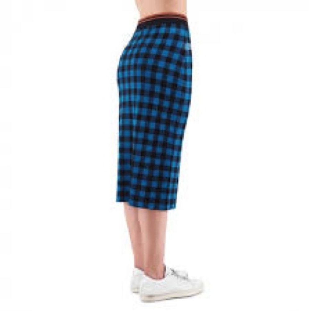 Scotch + Soda Plaid Wool Blend Dans La Nuit Fitted Midi Skirt, size XS